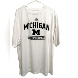 Adidas Michigan Wolverines Performance Shirt Size Large White